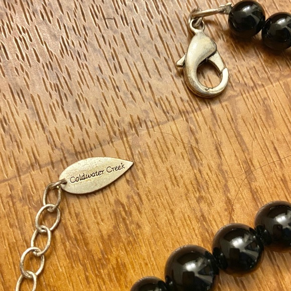 Coldwater Creek Elegant Black and Silver Beaded Necklace - Picture 4 of 4